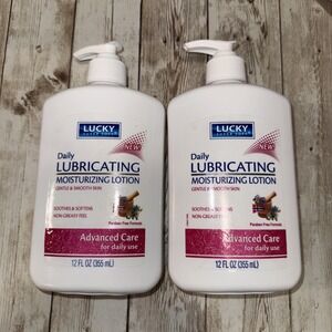 Lot of 2 Lucky Advanced Care Lubricating Moisturizing Body Lotion 12 fl oz